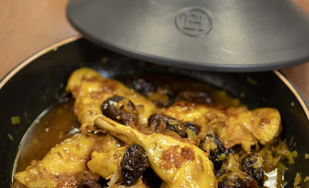 Le Tajine de poulet aux pruneaux et aux abricots 🍑