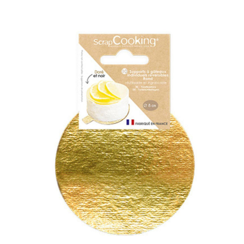 10 supports individuels ronds 8cm | Scrapcooking