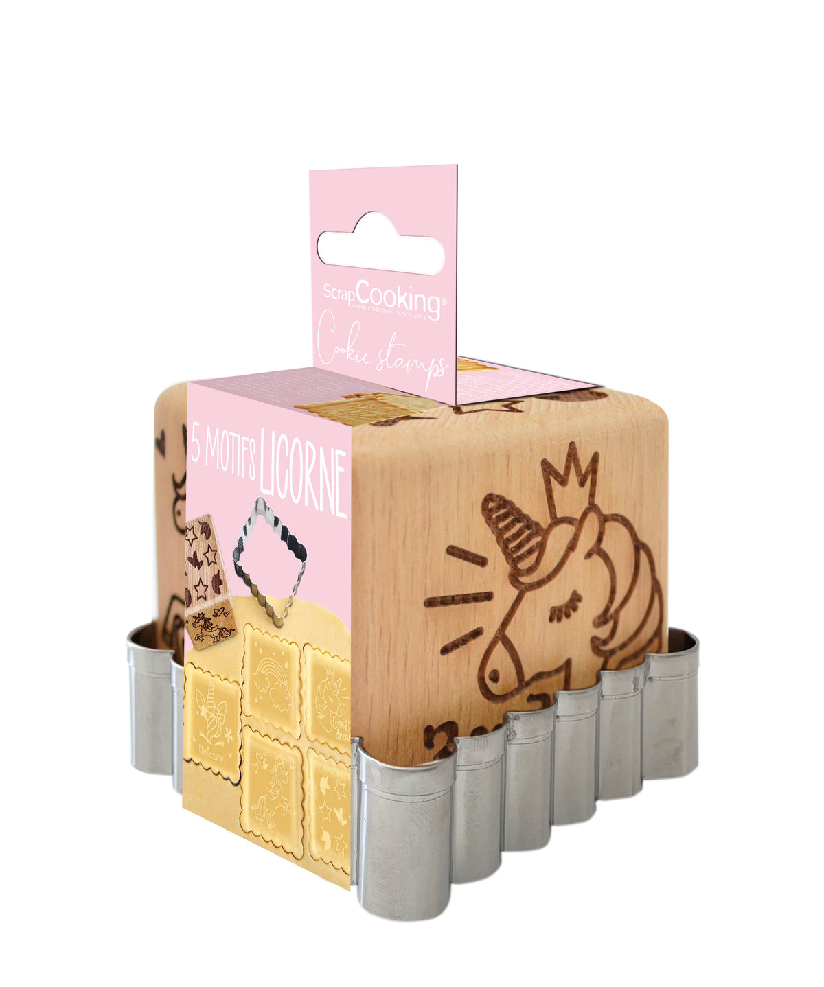 Tampon à biscuit Licorne et découpoir | Scrapcooking - vue 1