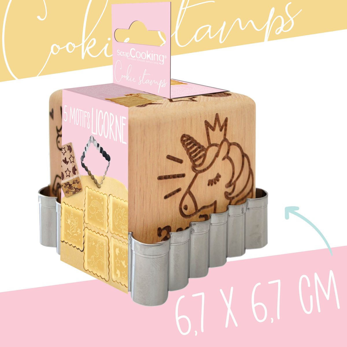 Tampon à biscuit Licorne et découpoir | Scrapcooking - vue 3