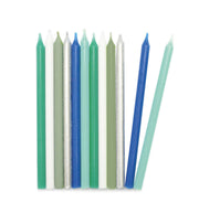 12 bougies longues bleu & argent 12cm | Scrapcooking