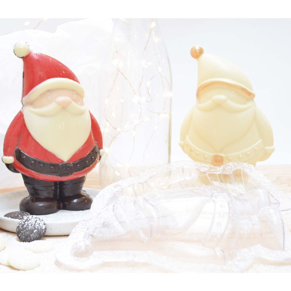 Moule à chocolat 3D Père Noël avec clips | Scrapcooking