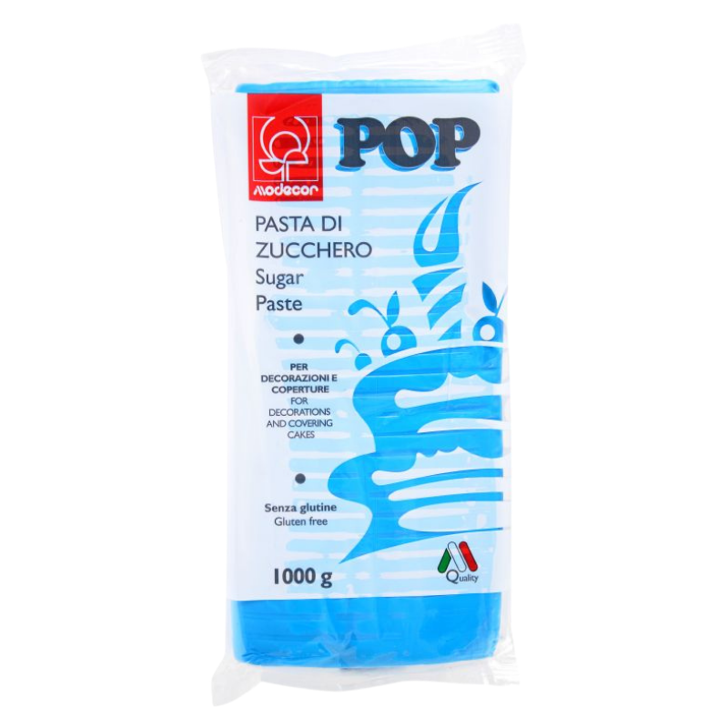 Pâte à sucre Pop cyan 1kg | Modecor