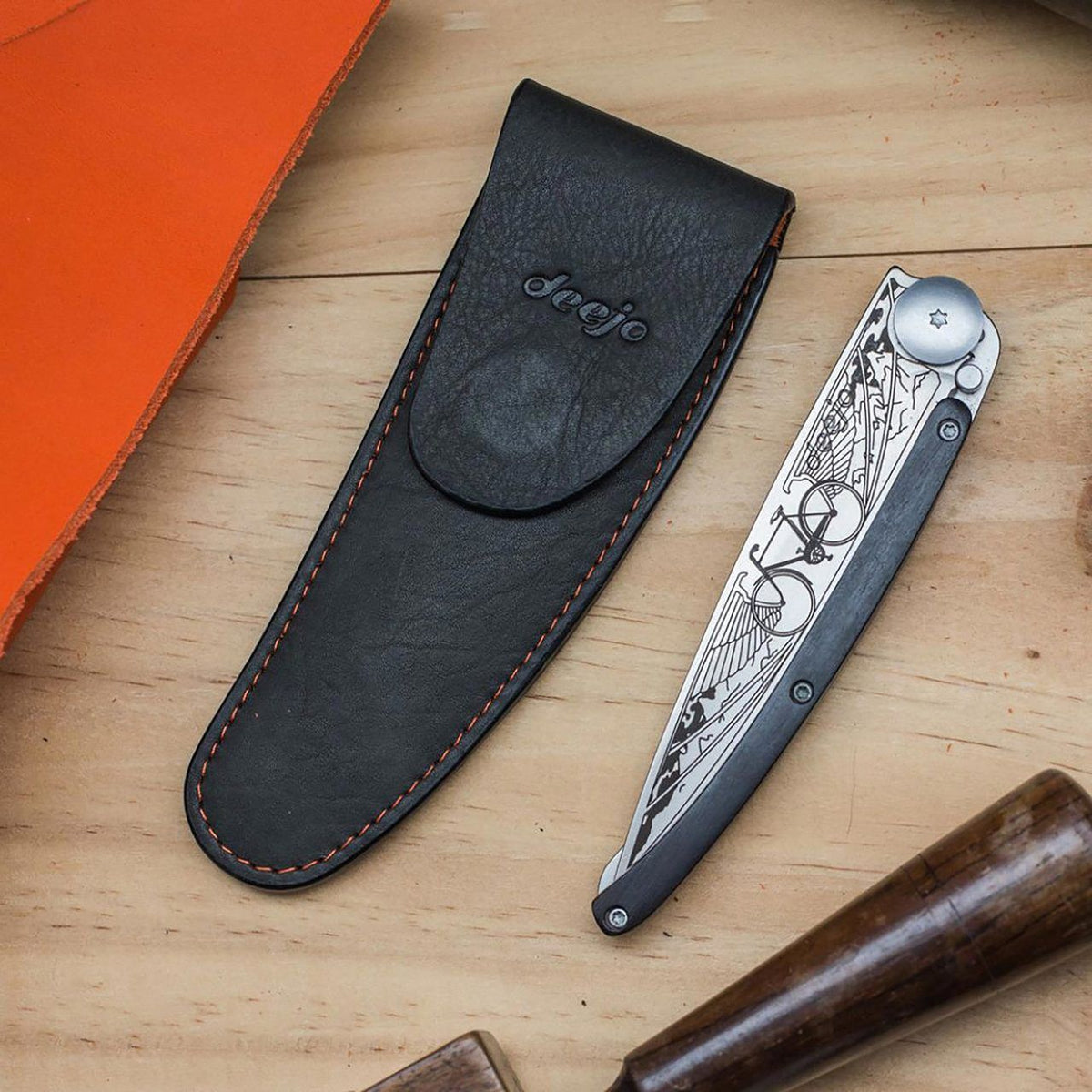 Étui en cuir pour couteau 37g | Deejo