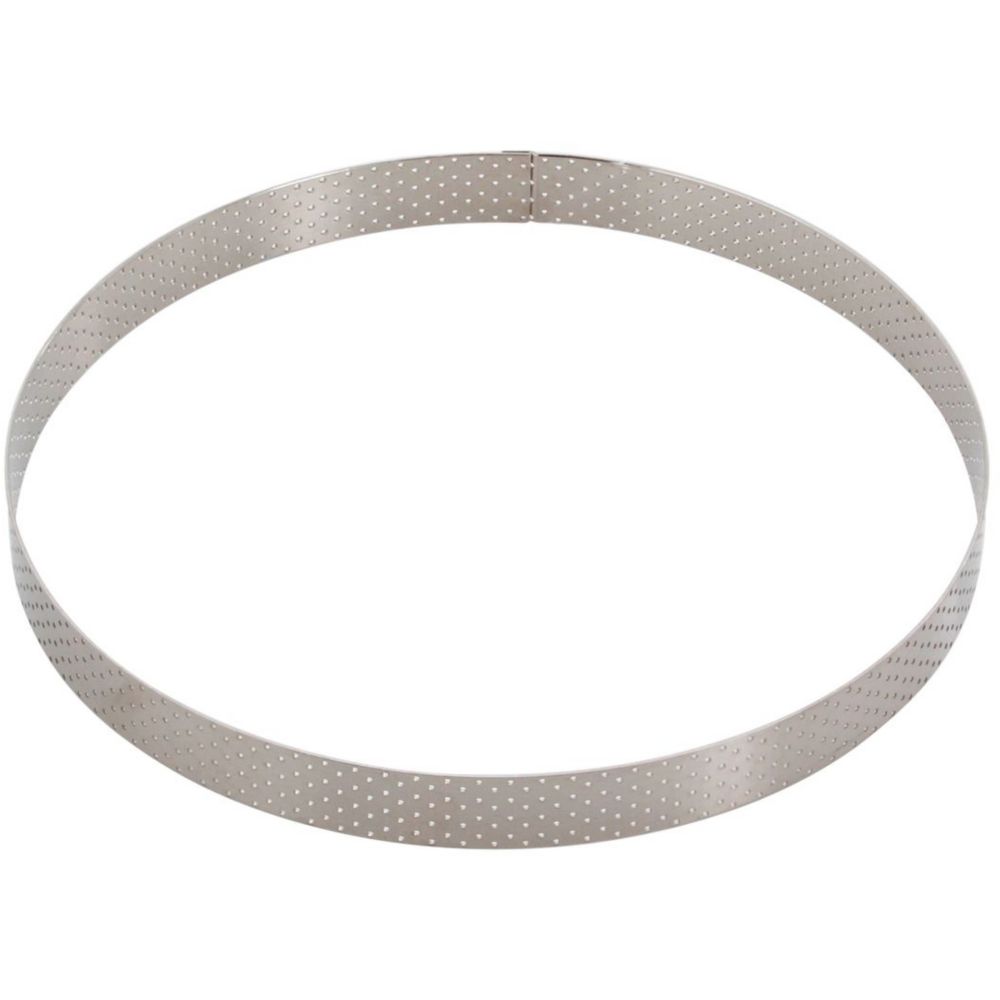 Cercle à tarte perforé inox 24.5cm | De Buyer