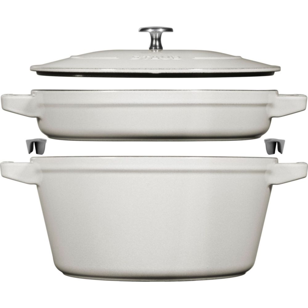 Ensemble de 2 casseroles truffe blanche | Staub