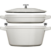 Ensemble de 2 casseroles truffe blanche | Staub