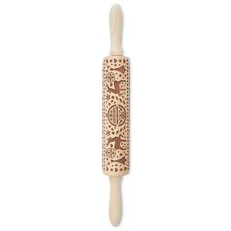 Rouleau à pâtisserie gravé motifs de Noël | Scrapcooking