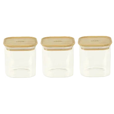 Set de 3 boîtes carrées en verre 800 ml | De Buyer