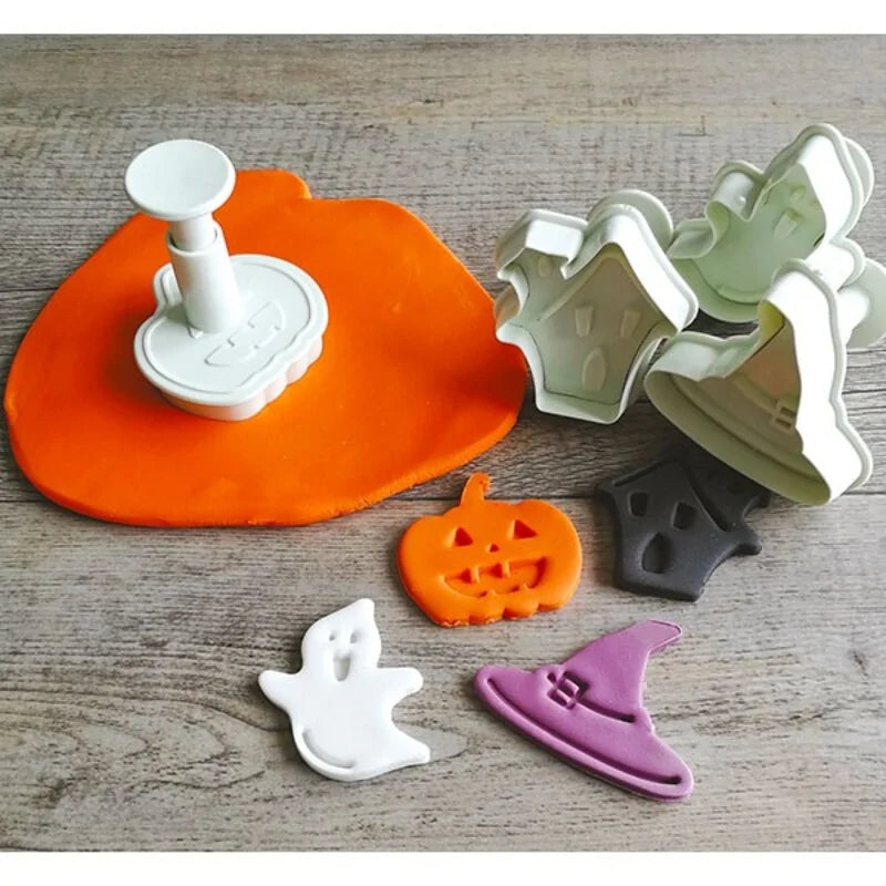 Découpoirs éjecteurs Halloween x4 | PATISDECOR