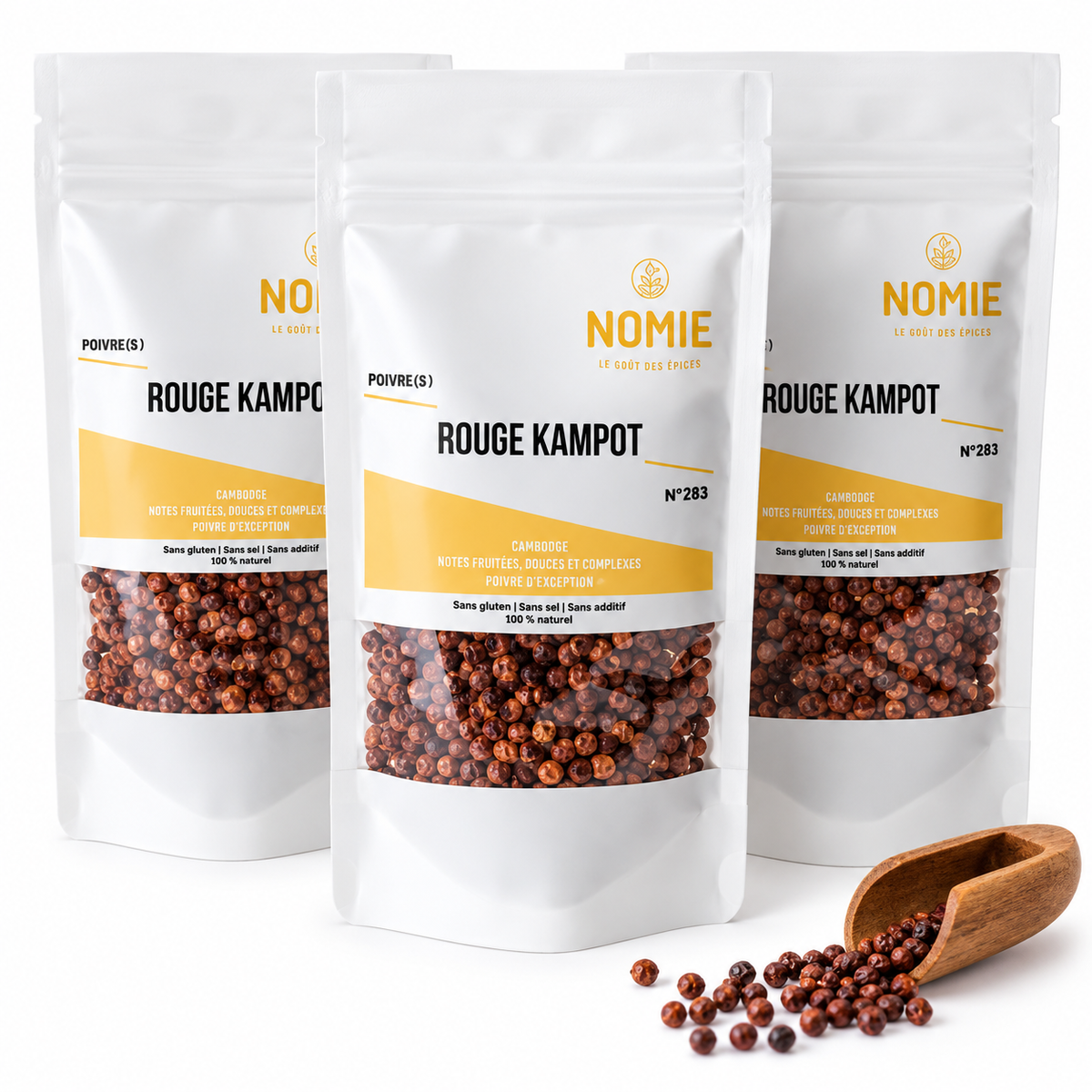Poivre rouge de Kampot bio 75g | Nomie