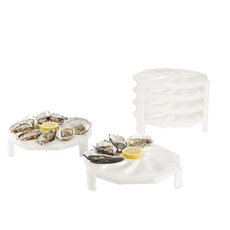 Assiettes empilables à huîtres x6 | Roger Orfèvre - vue 1