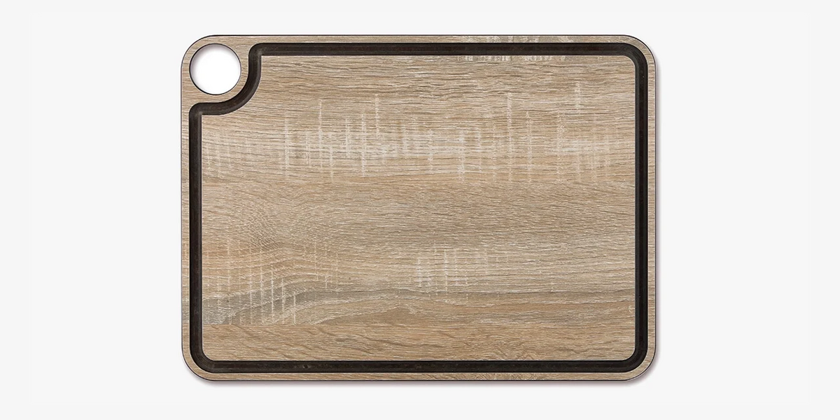 Planche à découper avec rigole naturel 38 cm | Arcos