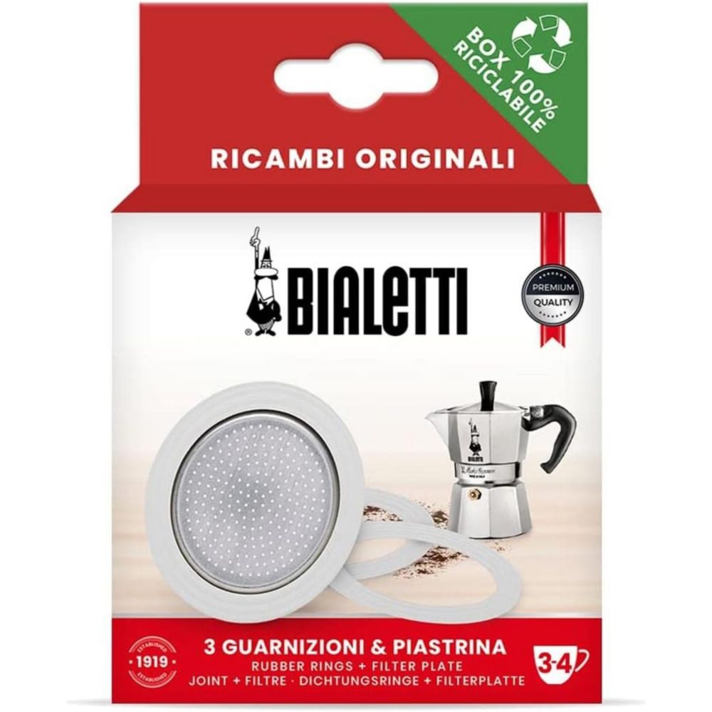Joints et filtre 3/4 tasses Moka Express | Bialetti