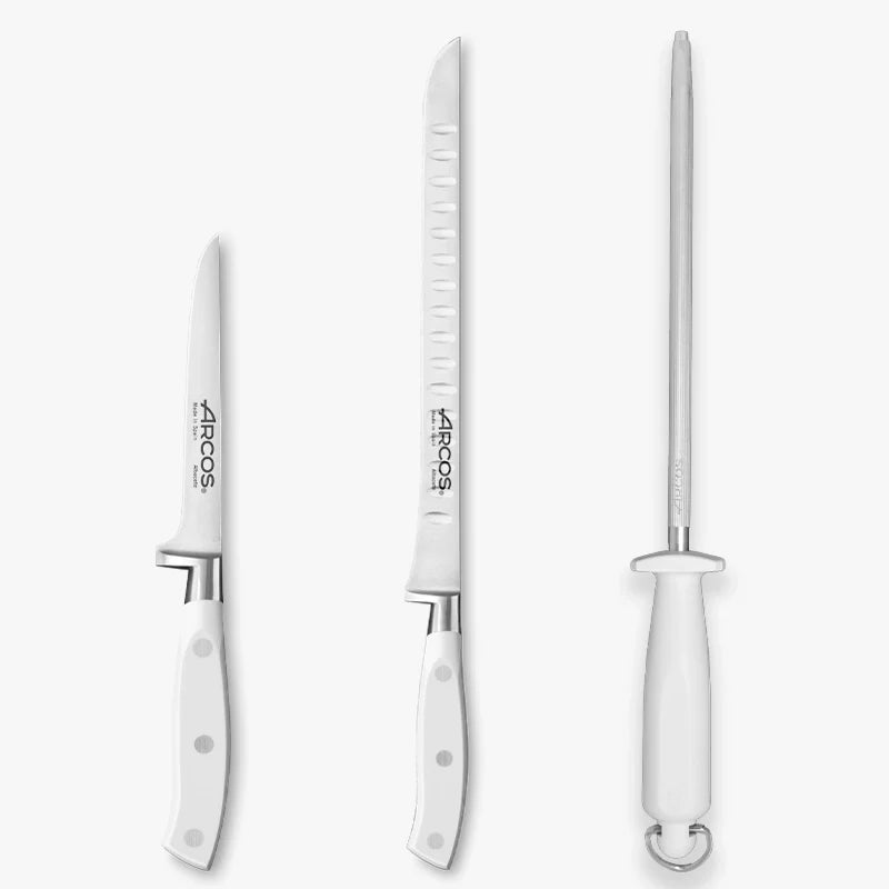 Set 3 Couteaux de Cuisine Lames Blanches | Arcos