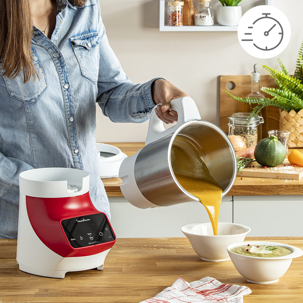 Blender chauffant Soup and Co Plus 1100W | Moulinex - vue 2