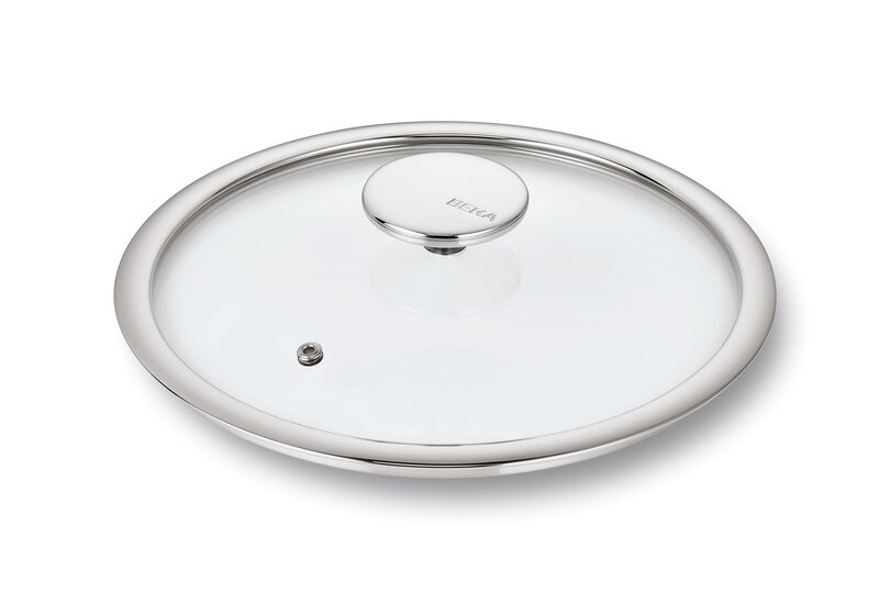 Couvercle en verre cerclé inox Evolution | Beka