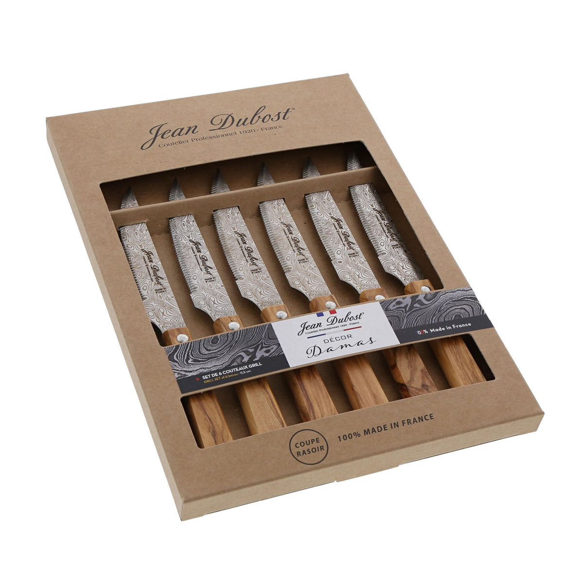 Coffret 6 couteaux grill tradition | Jean Dubost