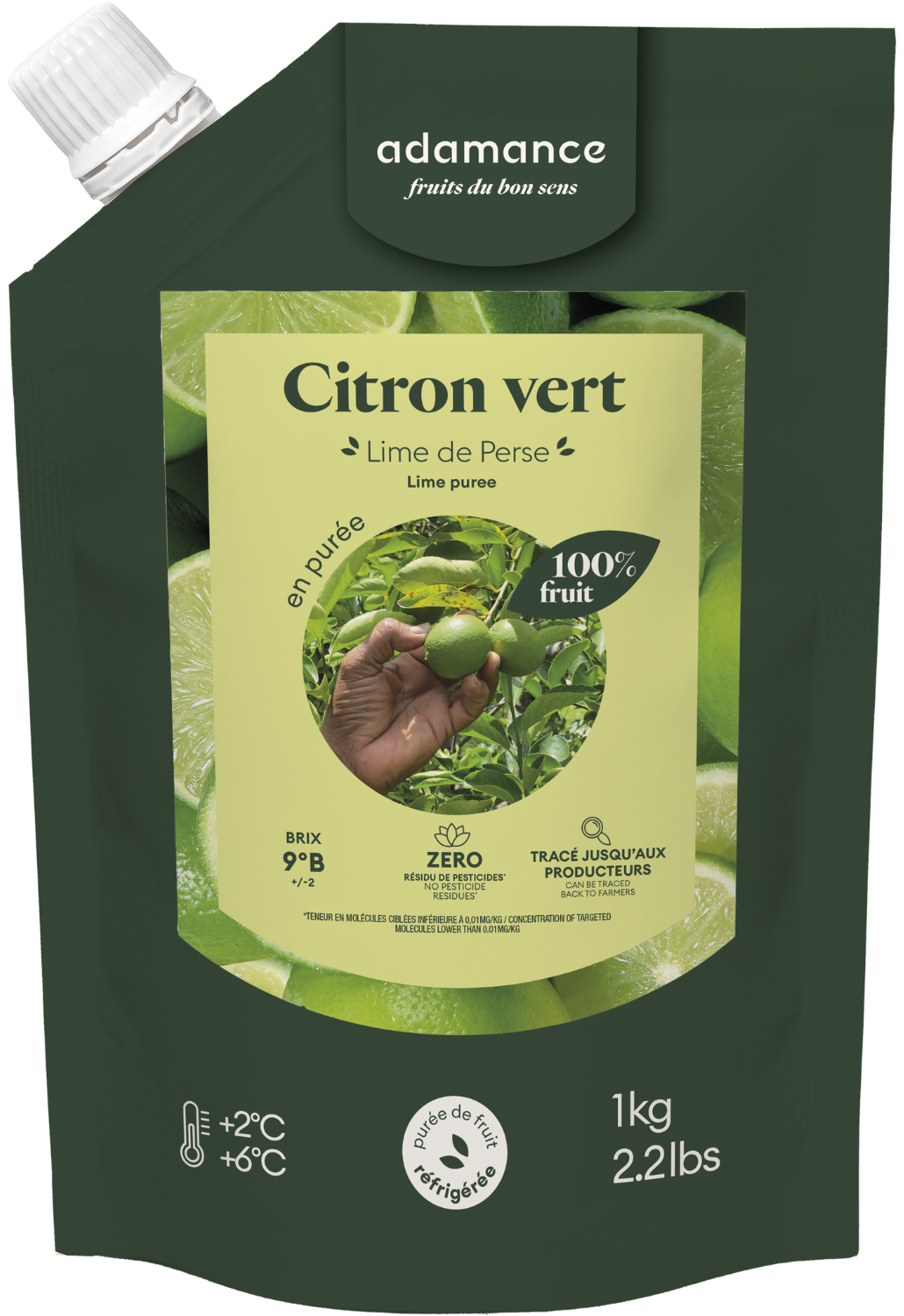 Purée de citron vert 1kg | Adamance