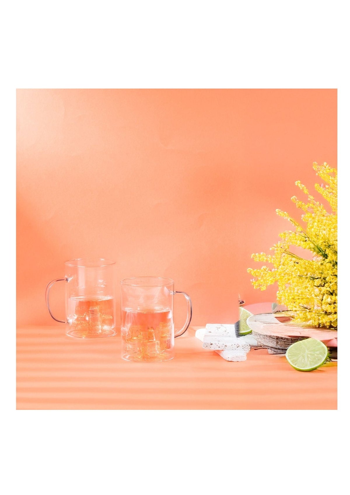 Set 2 mugs verre simple paroi 450ml | Cristel - vue 2