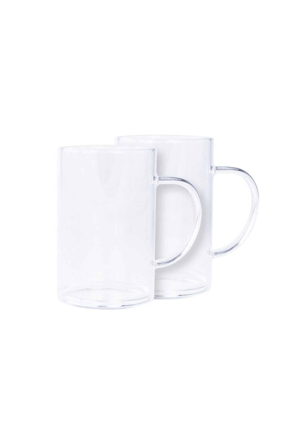 Set 2 mugs verre simple paroi 450ml | Cristel - vue 1