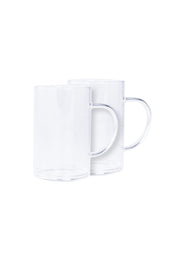Set 2 mugs verre simple paroi 450ml | Cristel - vue 1