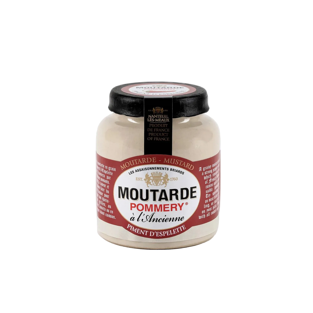 Moutarde au piment d'Espelette en grès | Moutarde de Meaux