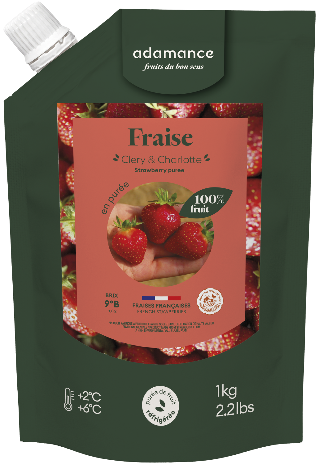 Purée de fraise 1kg | Adamance