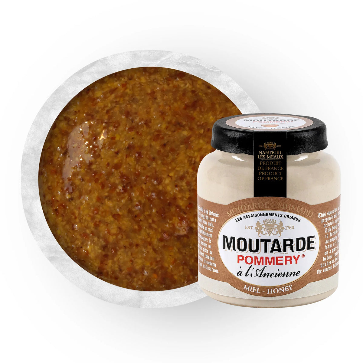 Moutarde au miel en pot de grès | Moutarde de Meaux