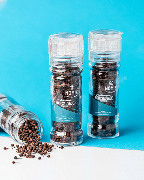 Moulin poivre noir sauvage 52g | Nomie