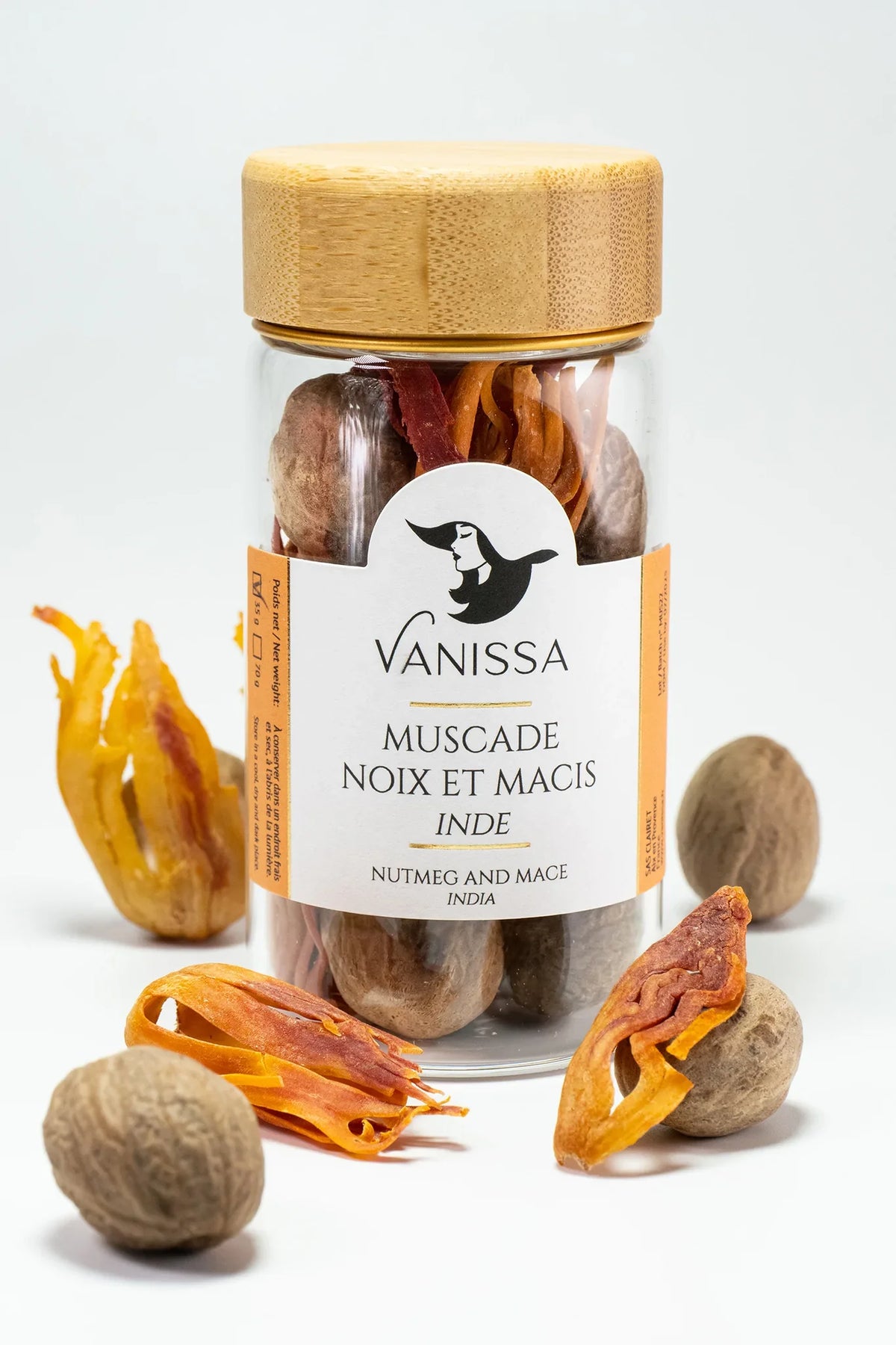 Noix de Muscade et Macis Inde 35g | Vanissa - vue 1