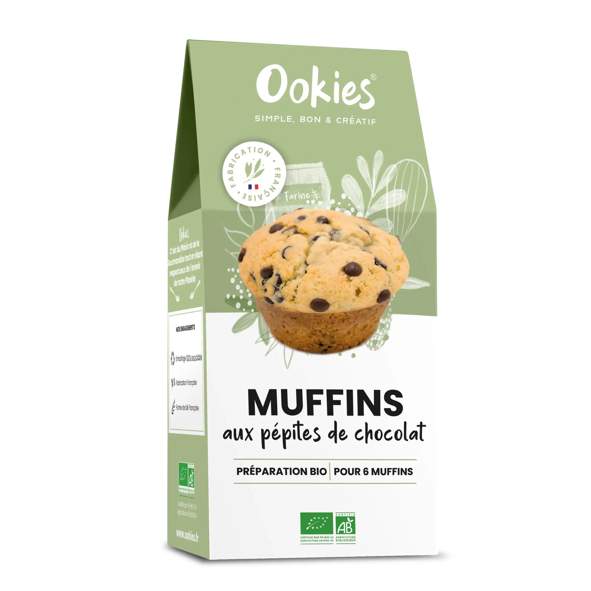 Préparation muffins pépites chocolat 280g | Ookies - vue 1