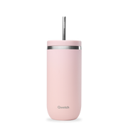 Gobelet isotherme Cold Cup avec paille rose 600 ml | QWETCH