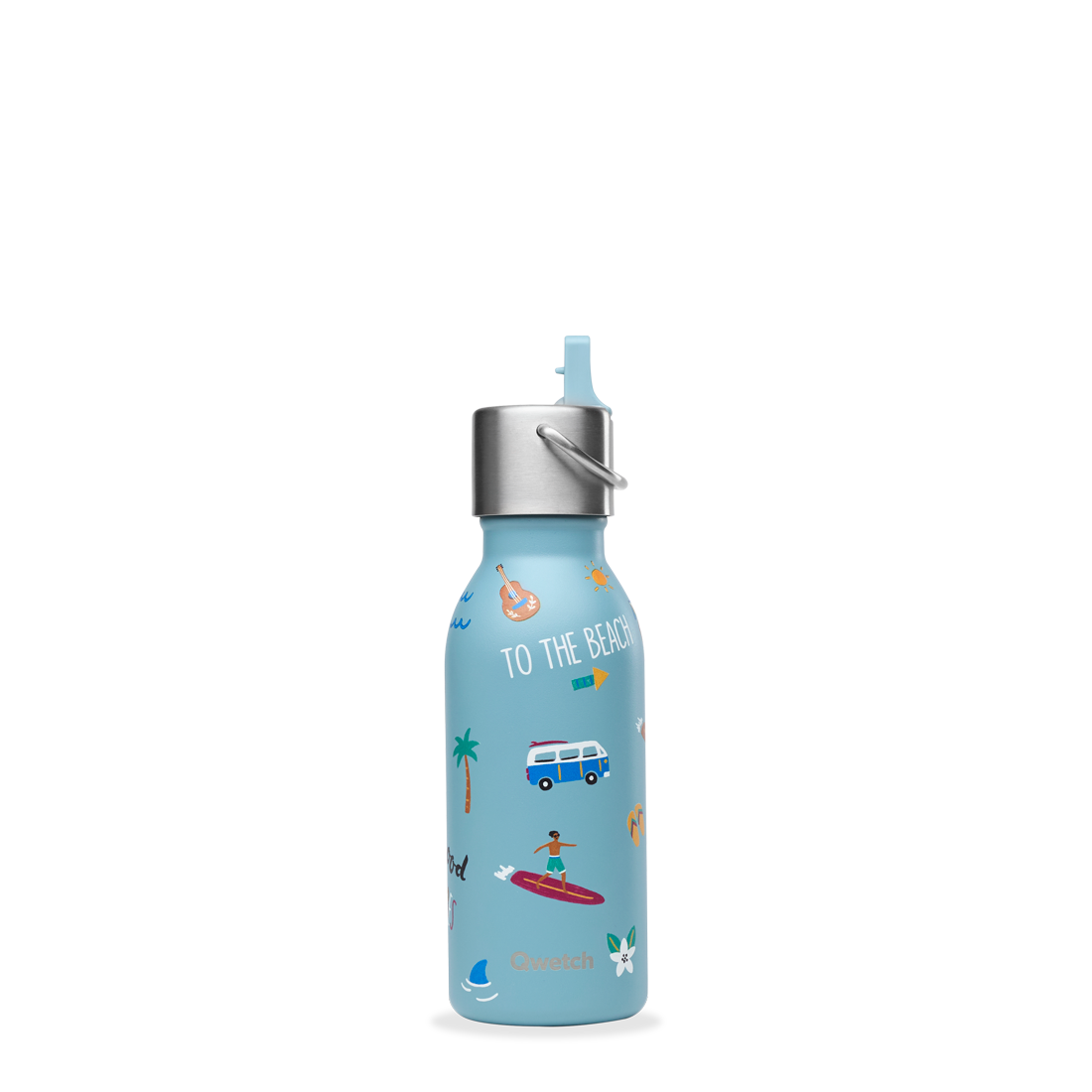 Gourde enfant isotherme Honolulu bleu 350 ml | QWETCH
