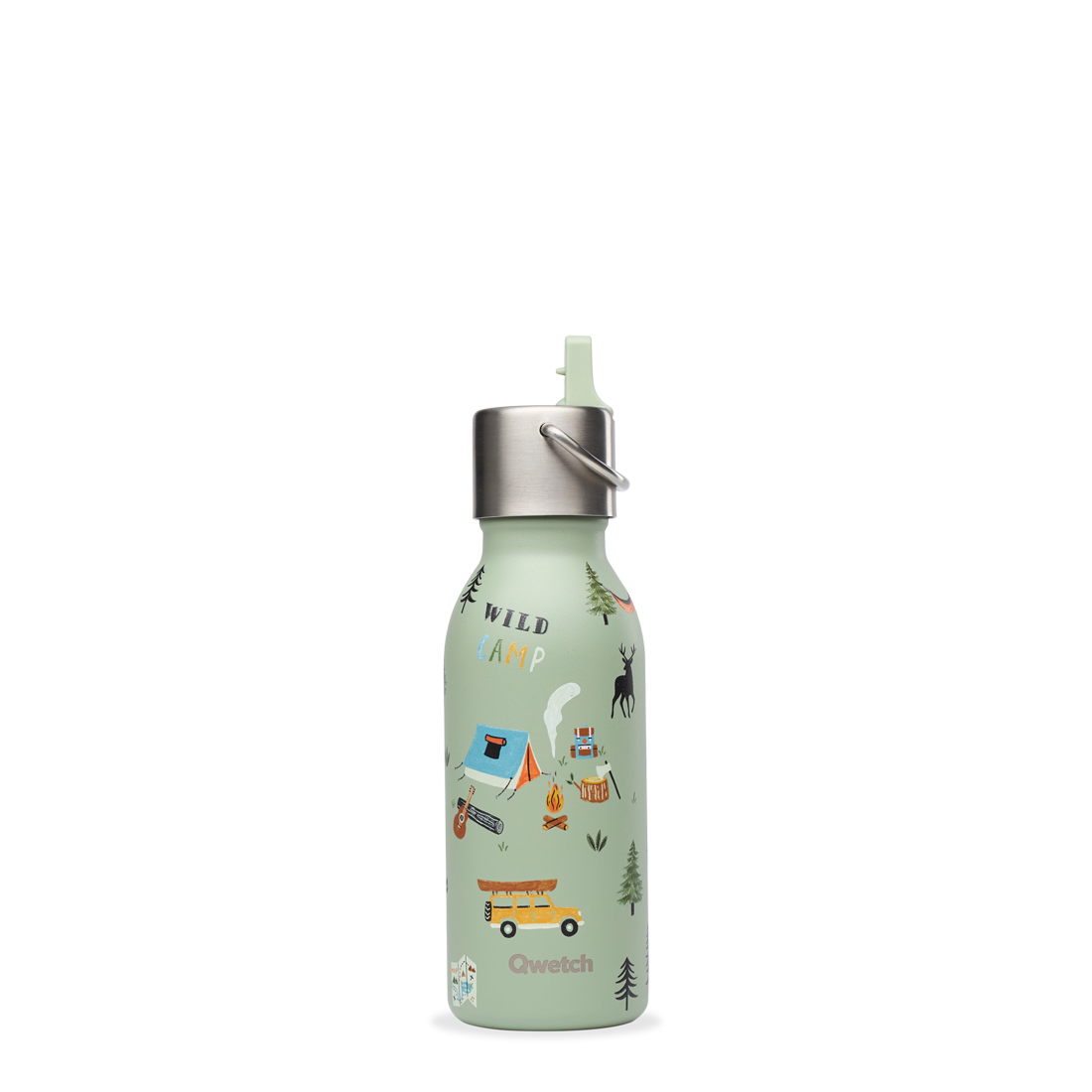 Gourde enfant Yosemite vert tilleul 350 ml | QWETCH
