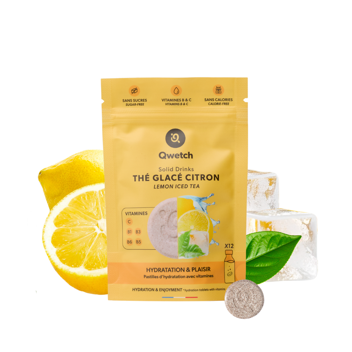 Pastilles thé glacé citron Solid Drinks 12 pièces | QWETCH