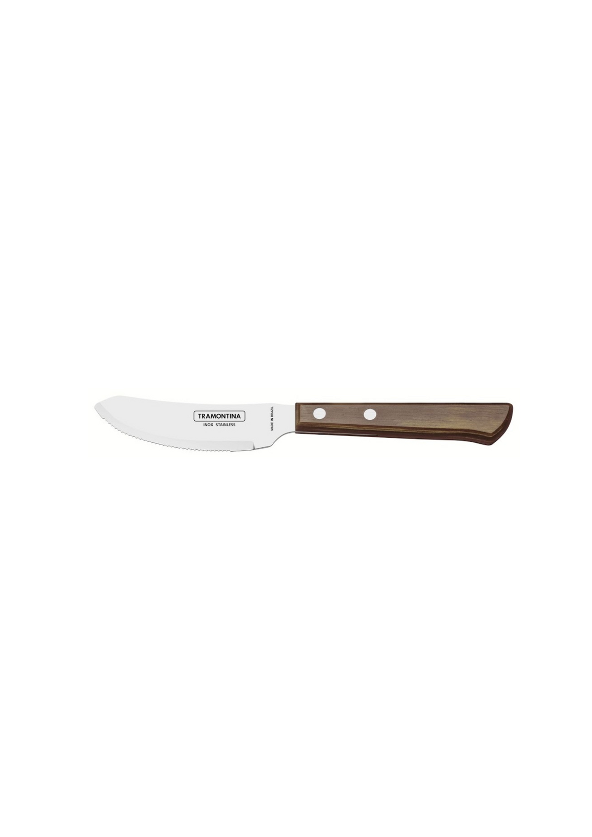 Couteau à pizza 21cm Inox et bois | Tramontina - vue 1