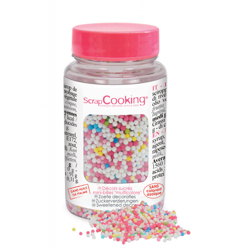 Mini billes décoratives multicolores | Scrapcooking