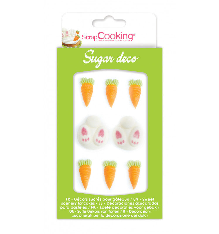 Décoration en sucre lapin et carotte | Scrapcooking