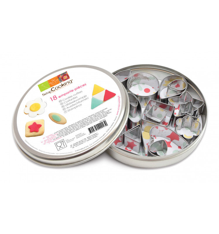 Emporte-pièces déco inox set de 18 | Scrapcooking