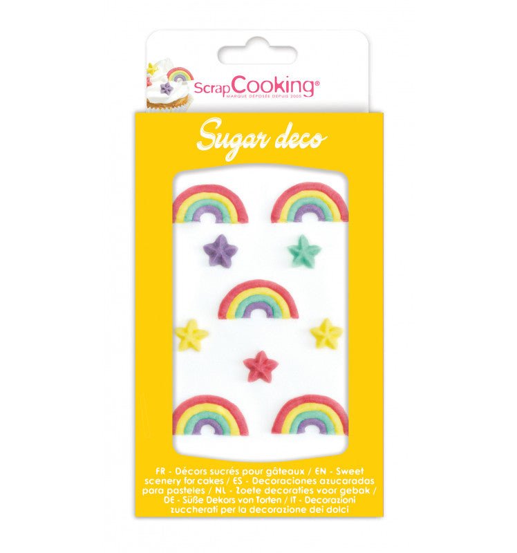 Décor en sucre Rainbow pour gâteau | Scrapcooking - Vue 1