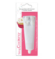 Stylo de glaçage blanc avec 3 douilles | Scrapcooking