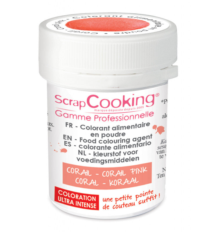 Colorant alimentaire en poudre corail | Scrapcooking