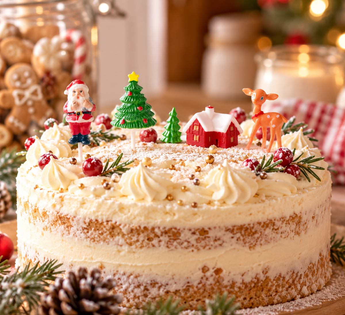 Kit 4 accessoires festifs de Noël pour gâteau | Scrapcooking