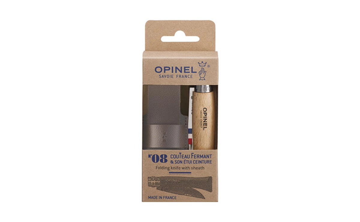 Coffret couteau N°08 hêtre avec étui | OPINEL