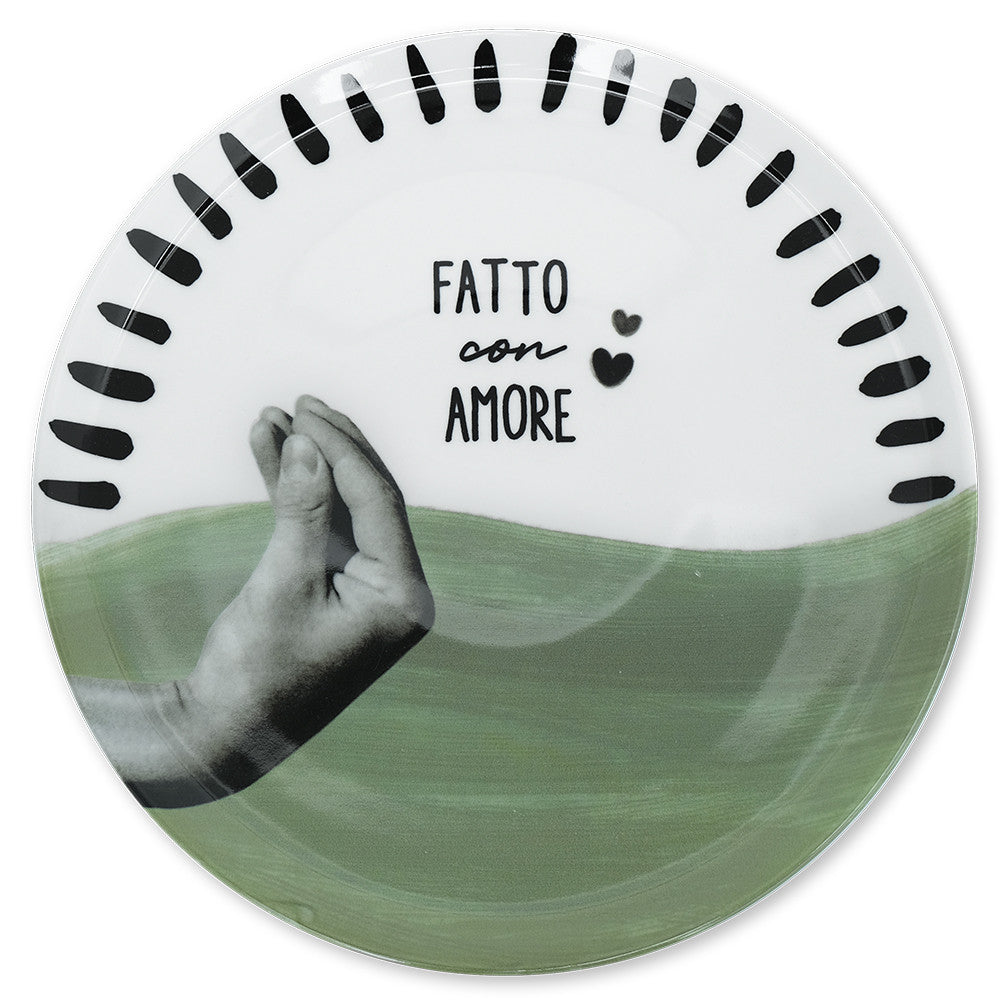 Assiette à pizza Atina Eucalyptus | Ziipa - vue 1