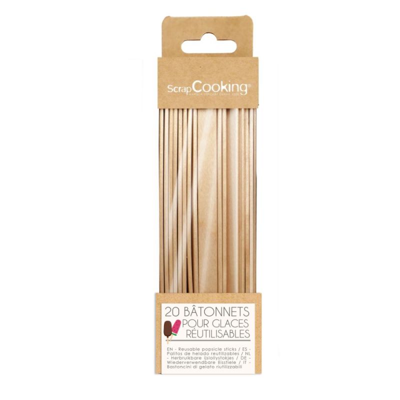 Bâtonnets pour glaces en bois | Scrapcooking