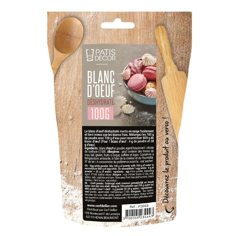 Blanc d'œuf déshydraté en poudre 125 g | PATISDECOR