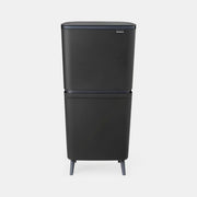 Poubelle de tri SortUp Hi 20+25L gris foncé | Bracconi