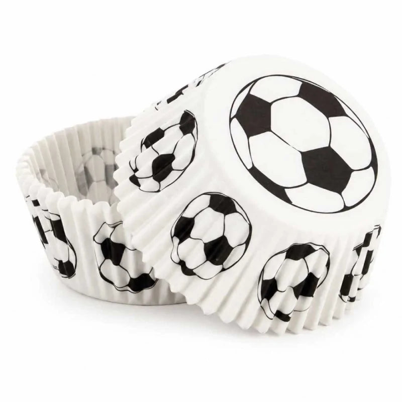 Caissettes à cupcakes Football (x50) | Patisdecor